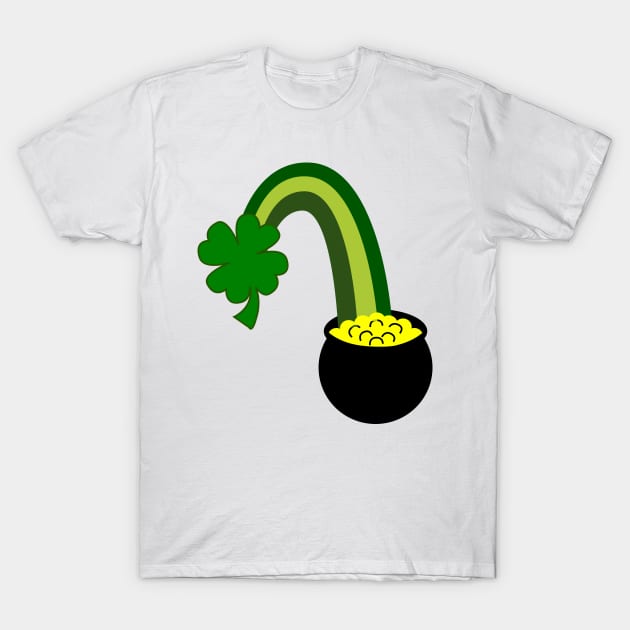 Lucky Shamrock Leads to Gold T-Shirt by MetaCynth